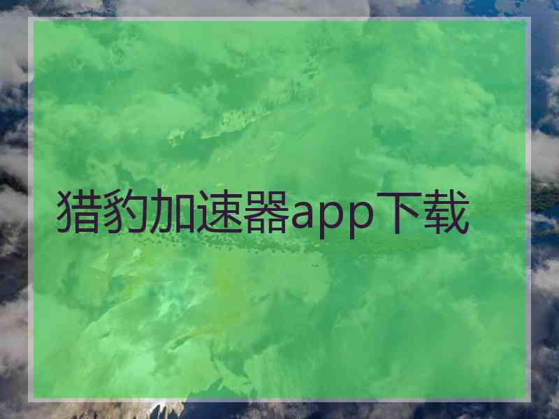 猎豹加速器app下载